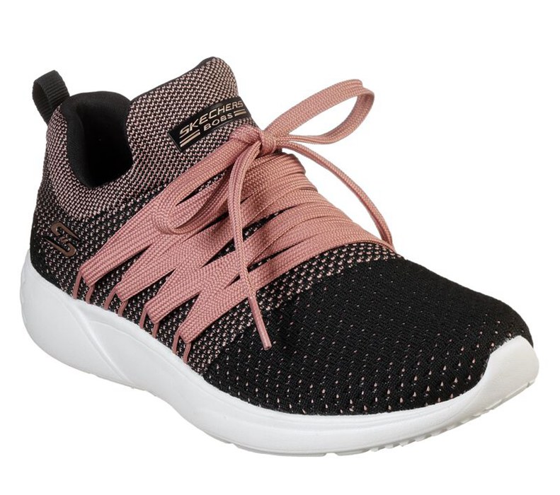 Skechers Bobs Sport Sparrow - Sneaker Club - Womens Slip On Shoes Black/Pink [AU-NO2742]